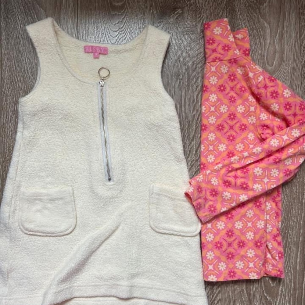 Girls' Cream and Pink Matching Set